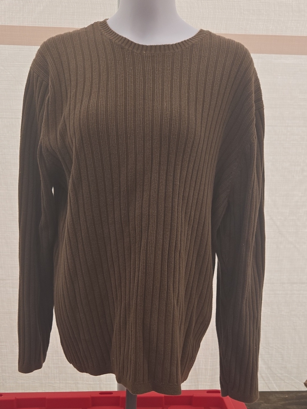 GAP Men's Ribbed Crewneck Sweater in Brown